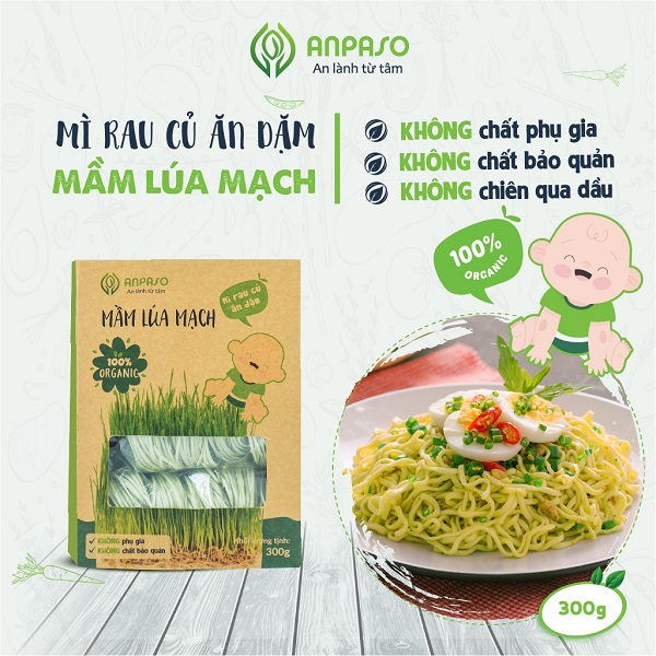 Mì Ăn Dặm Mầm Lúa Mạch Organic